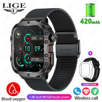 LIGE 420 mAh Panggilan Bluetooth Jam Tangan Pintar Pria Pemantauan Kesehatan Anti Air 100+ Olahraga Arloji Pria smart watch