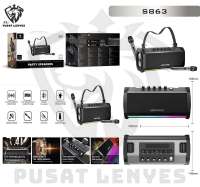 S863 - Speaker LENYES S-863 160W Outdoor KTV Wireless Speaker + Microphone Karaoke Bluetooth 5.3 High Power Bass Subwoofer RGB Light TWS
