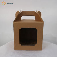 (ISI 20) Box jinjing /Box Kue Kering/Dus Kue Lebaran cm 14x14x14 isi 2 toples bulat 500gram - Tokodus Bandung