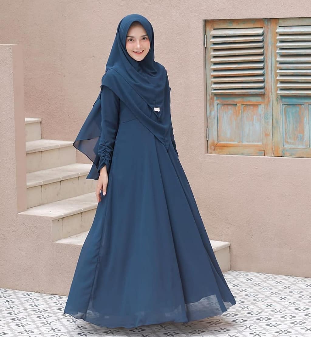 Baju Muslim Modern MAIRA SYAR'I BL Bahan MOSSCRAPE Dapat GAMIS + KHIMAR Gamis Syar'i Modern 2020 Gamis Set Syari Gamis Syari Murah Gamis Syar'i Jumbo