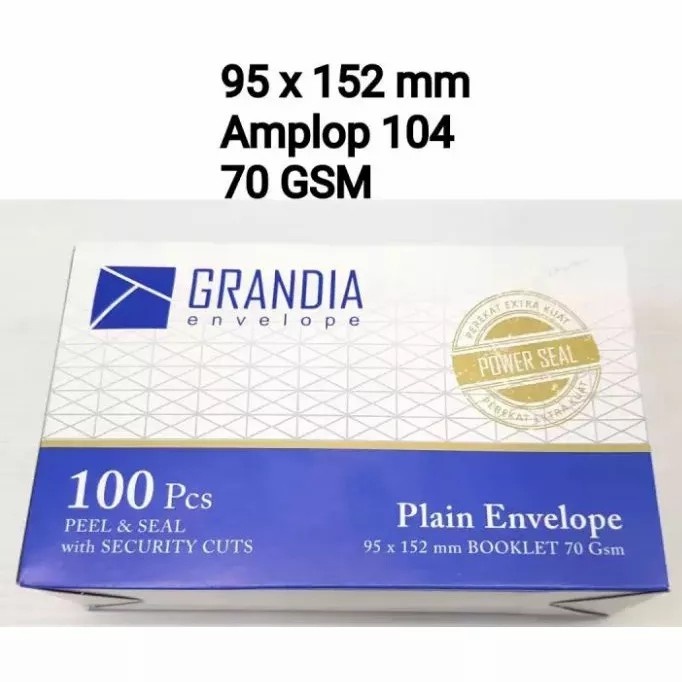 Amplop Grandia 104 Putih Polos Isi 100 Pcs bukan Paperline