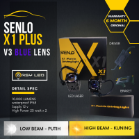 mini laser senlo x1 plus V3 blue lens lampu led motor mobil kabut foglamp sorot 25w
