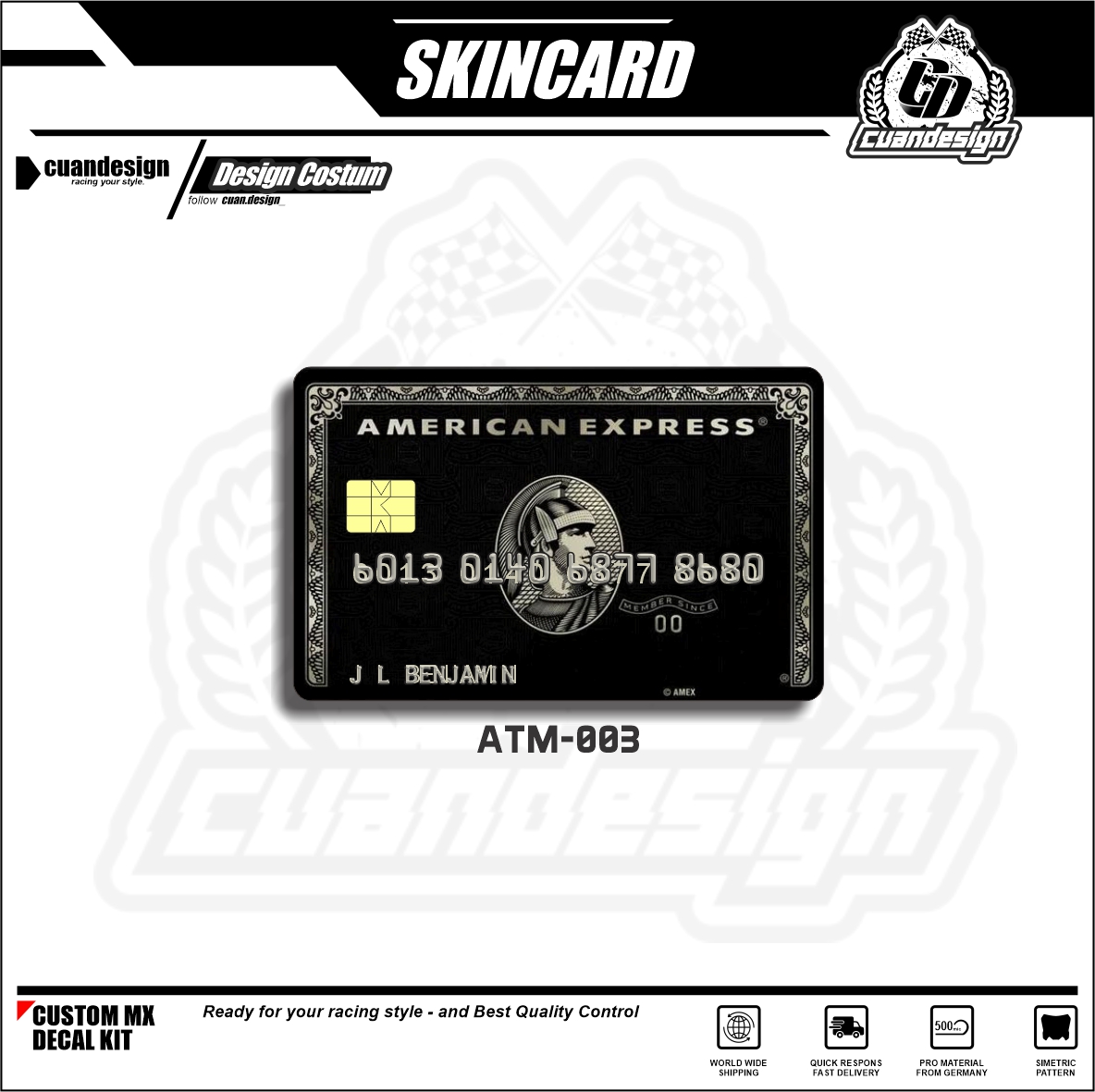 BCA MANDIRI AMERICAN EXPRESS STIKER PELINDUNG KARTU SKIN CARD ATM SIM KTP E-MONEY STICKER LEM KUAT ANTI GORES ( SKIN / STICKER KARTU ATM )
