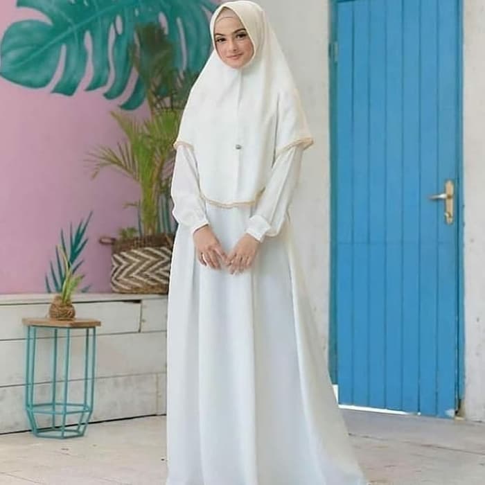 Baju Muslim Modern CALA SYARI Bahan MOSSCRAPE Dapat GAMIS + KHIMAR Gamis Syari Set Khimar Terbaru 2021 Gamis Syari Remaja Simple Gamis Syar’i Wanita Jumbo BEST SELLER