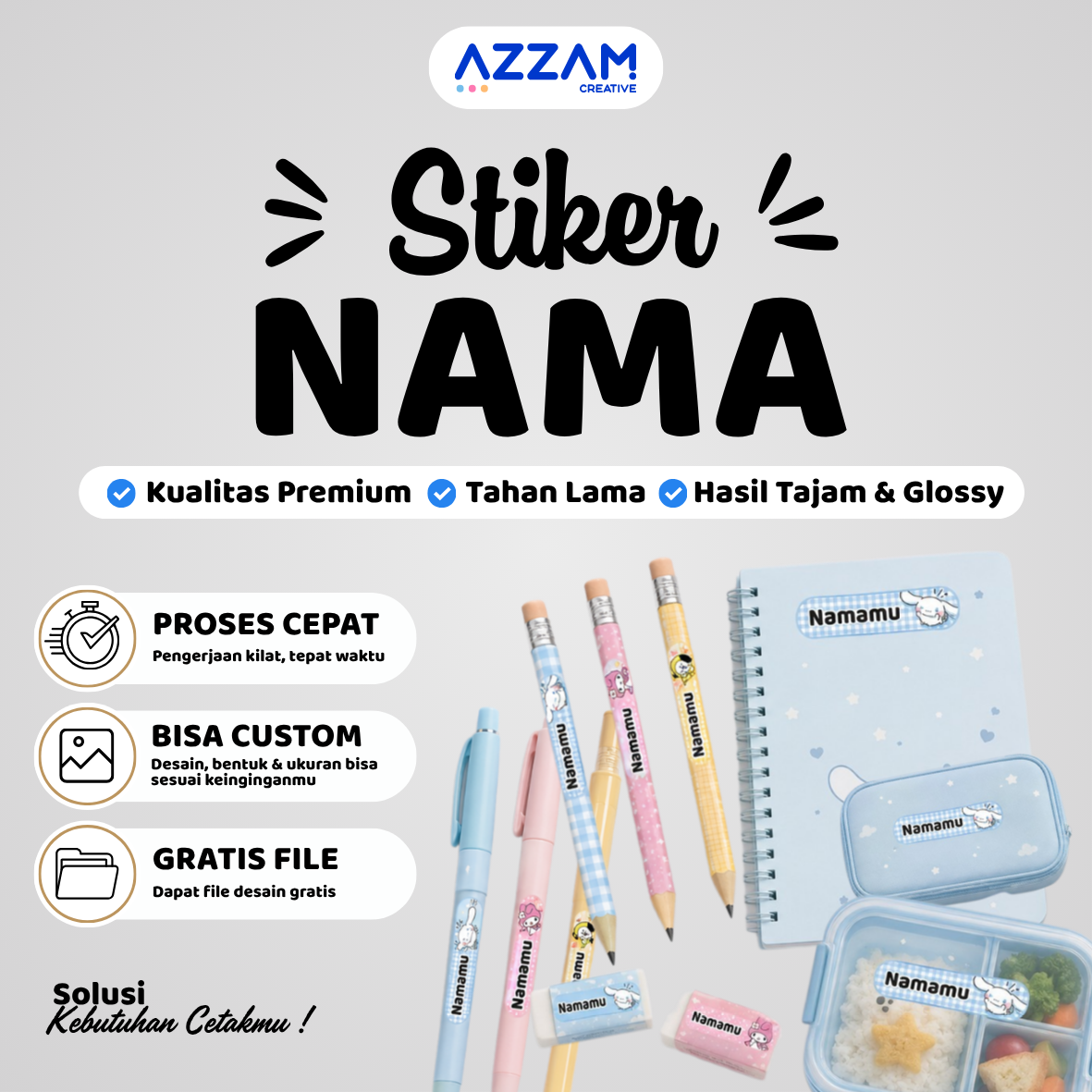 STIKER NAMA STIKER LABEL NAMA STIKER BUKU STIKER SEKOLAH STIKER LABEL