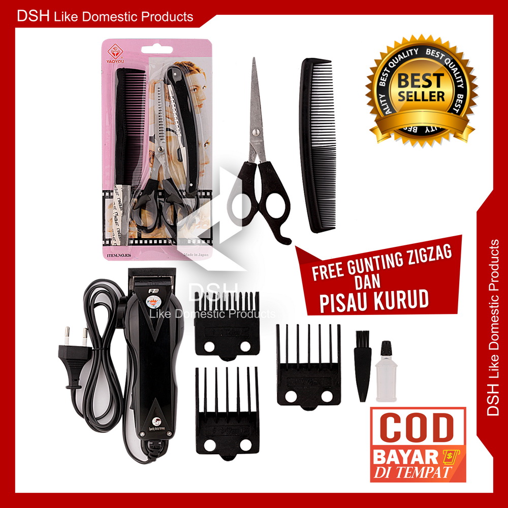 DSH Mesin Cukur / Alat Cukur Rambut / Alat Pangkas / Mesin Pangkas Rambut HaKa-4006 tulisan lampu led sign pangkas rambut kedip2 kelip2