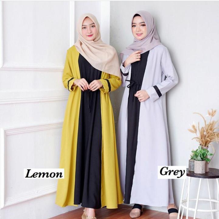 Baju Muslim Modern Gamis VINCA MAXY Moscrepe Terusan Wanita Trendy Modern Baju Panjang Polos Muslim Gaun Kerja Dress Pesta Murah Terbaru Maxi Muslimah Termurah Pakaian Modis Baju Panjang Simple Casual Elegant 2019