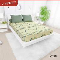 MY LOVE Sprei King Fitted Ukuran 180x200 Motif Premium Elegan Halus Tebal Adem Katun nya Paling Banyak
