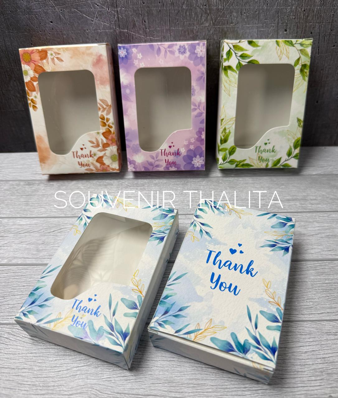 Isi 100 Pcs BOX WARNA Kemasan Souvenir 7x10 cm Box MANGKOK DAUN dll