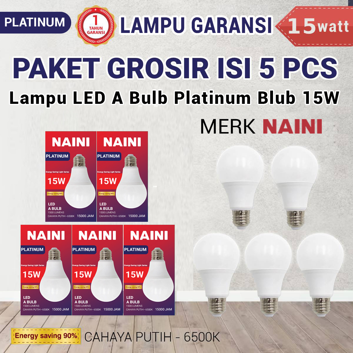 Paket Usaha Grosir 5pcs Lampu LED Bohlam Platinum Blub 5w 7w 9w 12w 18w 21w 25w Putih umur 15000jam Bergaransi -bq