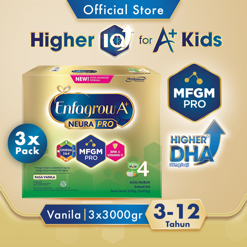 Enfagrow A+ 4 Rasa Vanila 3000gr x3 Susu Formula Pertumbuhan Batita