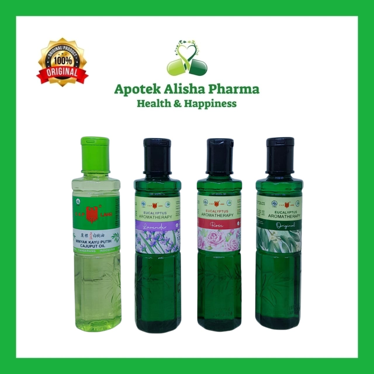 Cap Lang Minyak Kayu Putih 120ml - Original / Eucalyptus Aromatherapi / Lavender / Rose