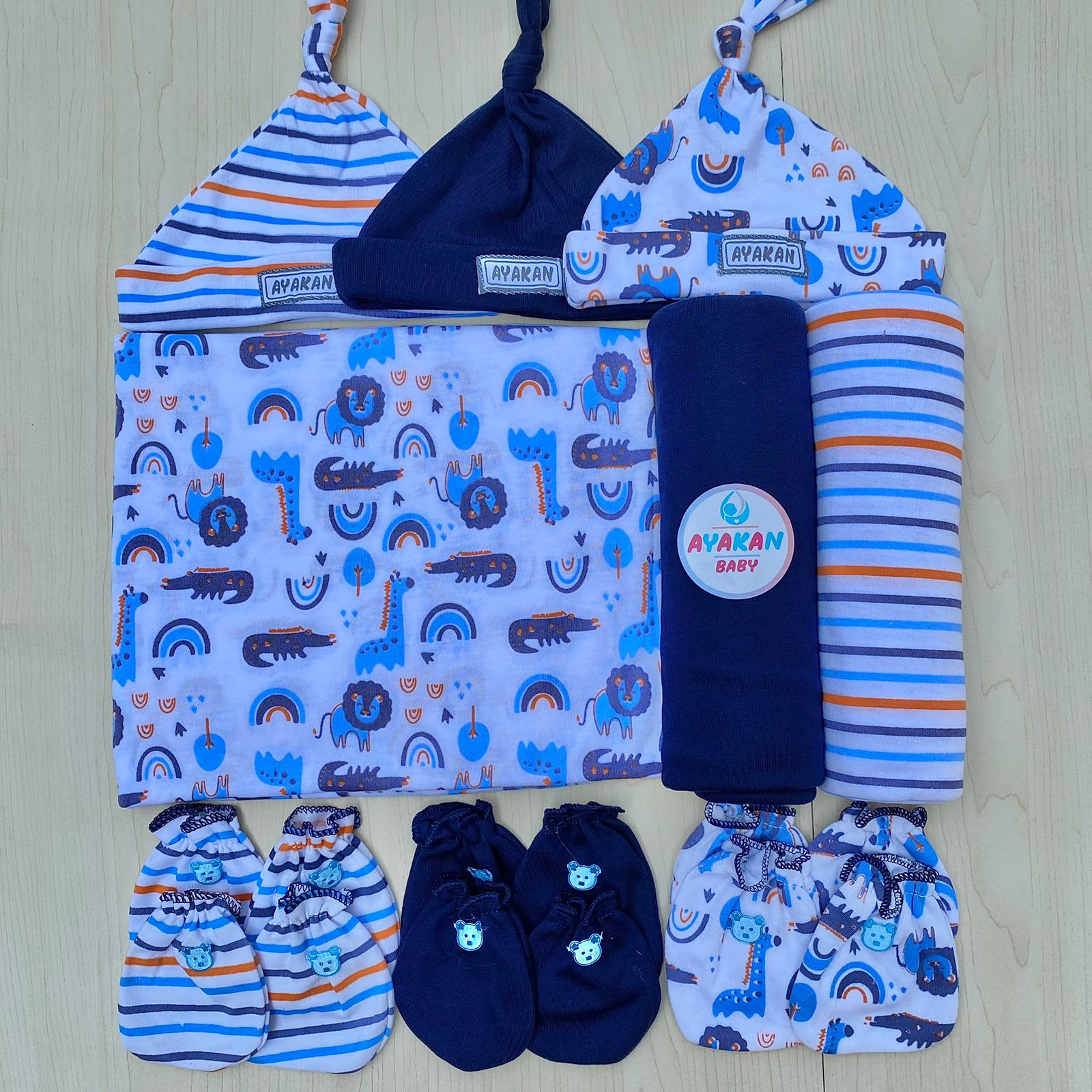 4in1 PERLENGKAPAN BAYI BARU LAHIR BEDONG + TOPI SET SARUNG TANGAN DAN SARUNG KAKI AYAKAN BABY