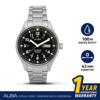 Jam Tangan Pria Alba Automatic Stainless Black Dial AL4213 Original