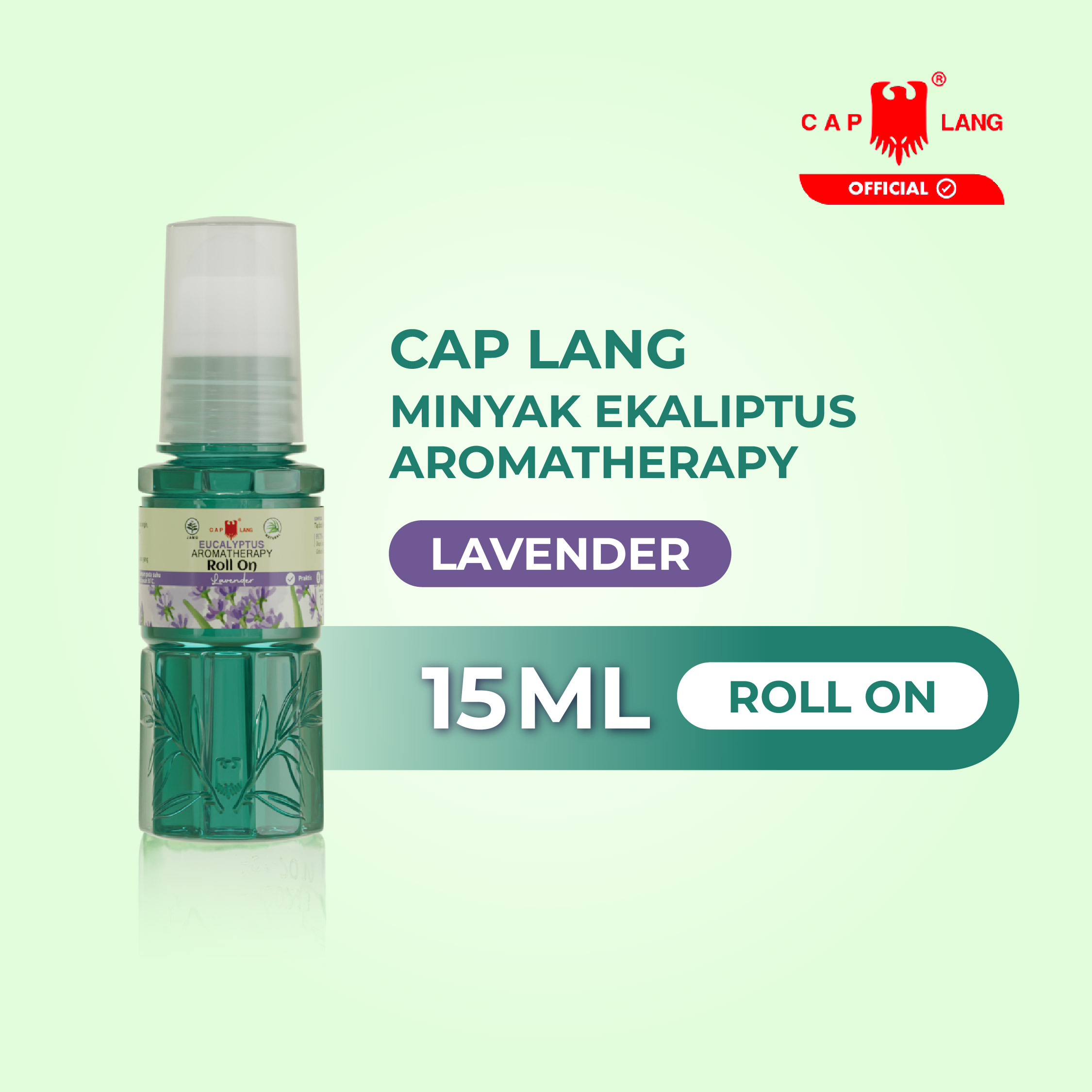 Cap Lang Minyak Eucalypus Aromatherapy Roll On 15ml - Lavender