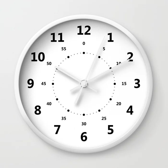 Jam Dinding Learning Clock for Kids Wall Clock by 3Revolutions