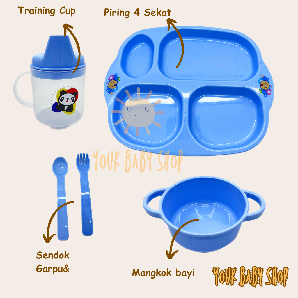 YBS 9in1 Feeding Set Baby Gift Set Paket Peralatan Makan Mpasi Bayi Newborn Baru Lahir Peralatan Makan Mangkok Piring Bayi