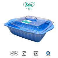 WADAH SAJI | WADAH LAUK | WADAH MAKANAN | CASSEROLE MELAMIN SEGI + TUTUP SEIV 650ML