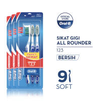 Oral-B Sikat Gigi All Rounder 123 Soft isi 3 pcs x3