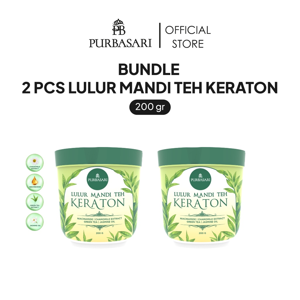 [Bundle Hemat] Purbasari Lulur Mandi Teh Keraton 200g / Lulur Pemutih Whitening Pencerah / Lulur ...