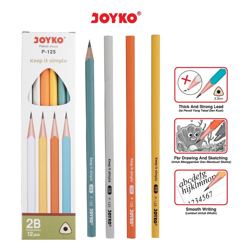 Pensil 2B Joyko P-125 (12pcs)