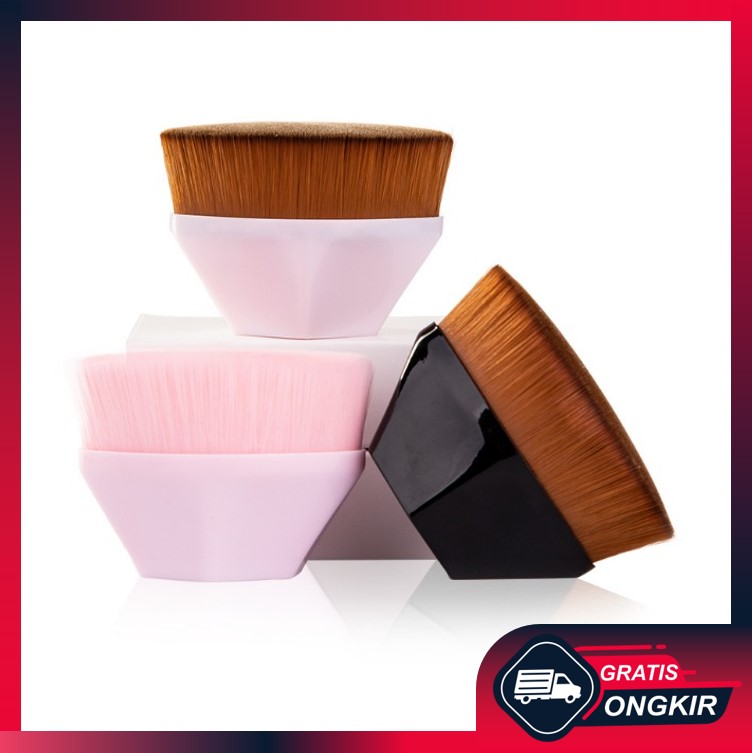 Gratis Ongkir - Kabuki Brush / Brush Gagang Pendek / Brush Bedak Tabur / MakeUp Brush gratis ongkir – kabuki brush / brush gagang pendek / brush bedak tabur / makeup brush