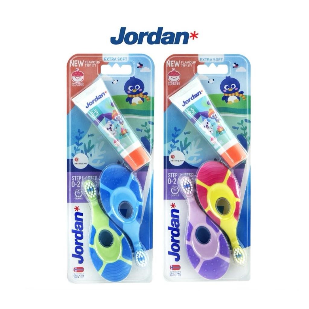 JORDAN Toothpaste Sikat Gigi Jordan Twinpack Step 1 Step 2 (FREE ODOL)