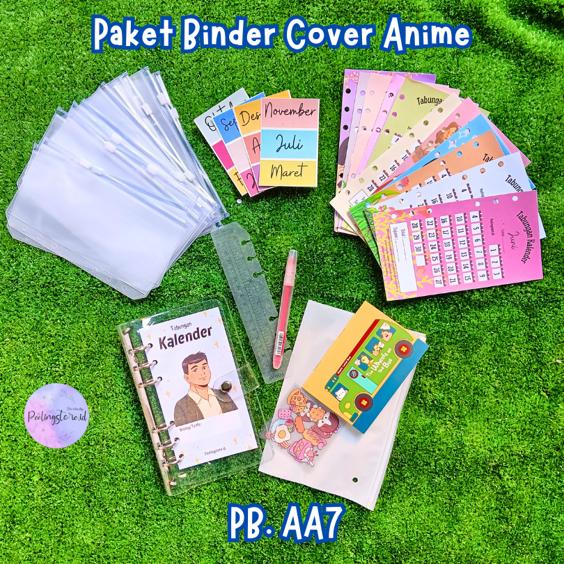 [12 Ziplock] Paket Binder Nabung Kalender 12 Ziplock tempat uang | Binder Keuangan Murah