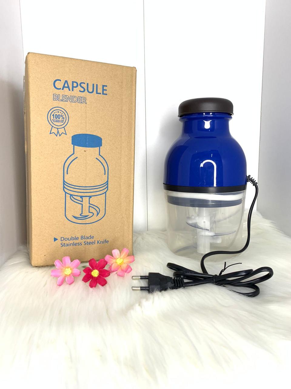 LE Blender Kapsul Electric 450 ML Blender MPASI Blender Chopper Jus Dan Penggiling Daging Manual Serbaguna