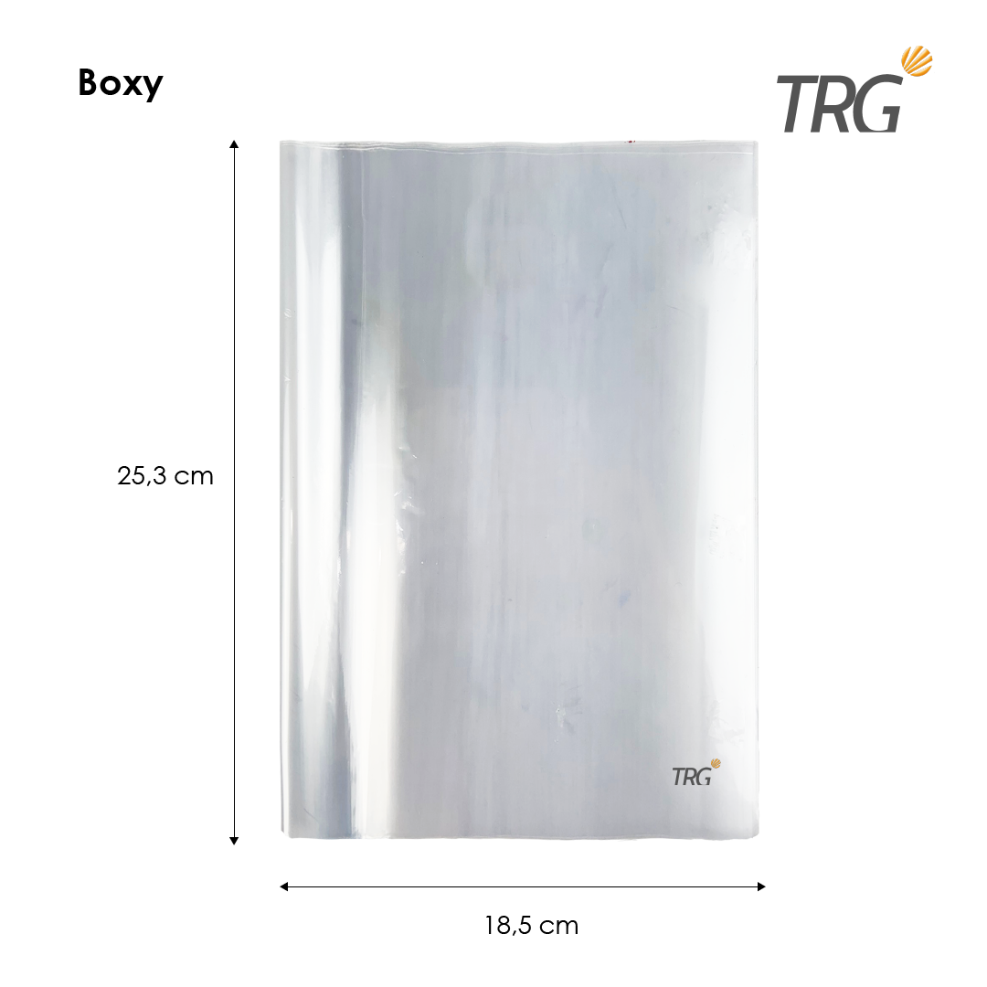 TRG Sampul Buku Tulis Plastik Kwarto Quarto Boxy Bening BCV-PS10 SIDU 38 58 Big Boss 42 50 Lembar Isi 10 Clear Plastic Book Cover