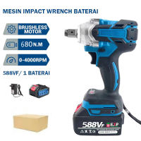 MAKITA Impact Wrench 1090V/588V Impact Baterai Brushless torsi besar impek makita Impact wrench Mesin Bor Baterai Untuk baut sepeda motor Pembuka Baut Kecepatan Dapat Digunakan Pada Kayu Beton Dinding Ubin Keramik