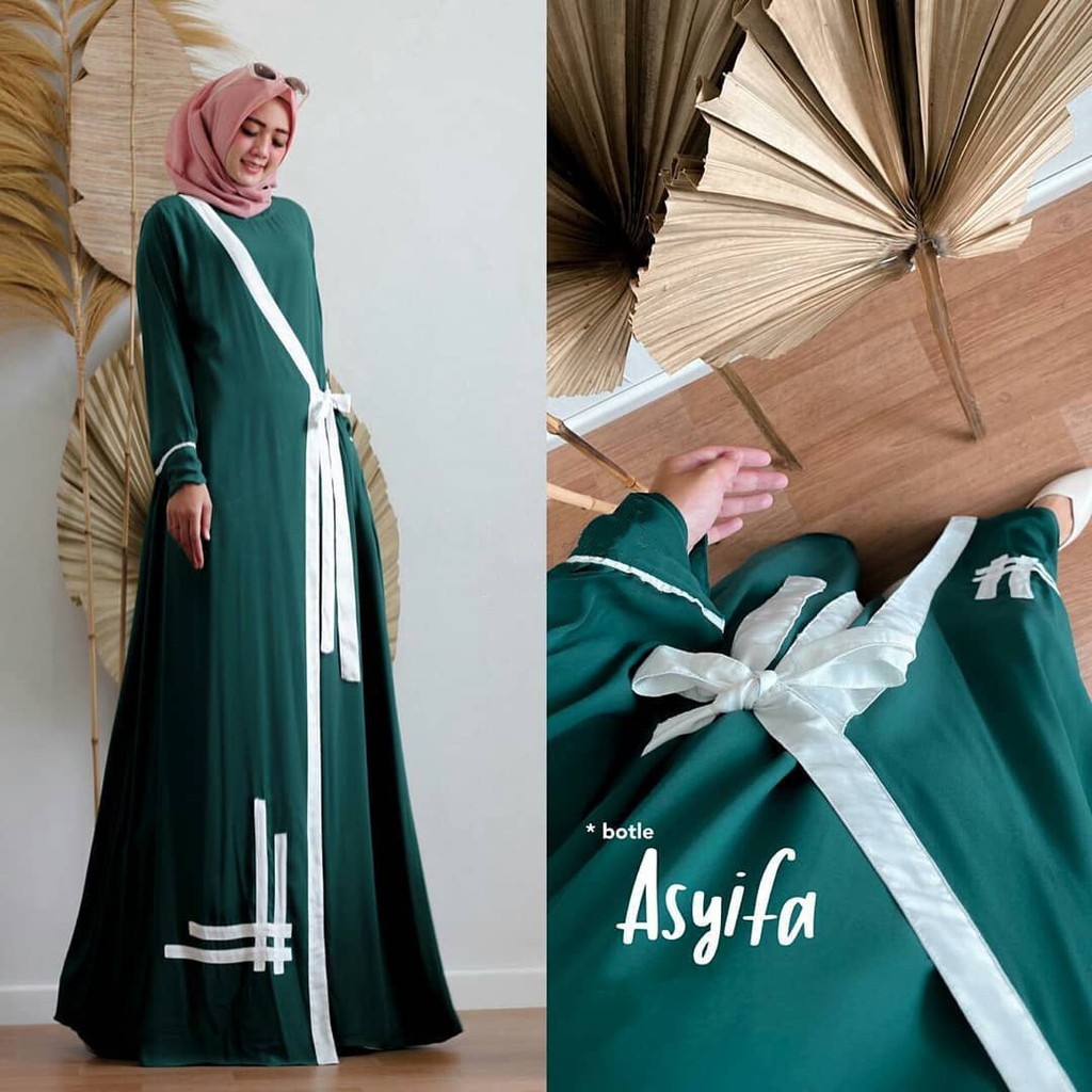 Baju Muslim Modern ASYIFA DRESS MOSSCRAPE Pakaian Wanita Gamis Remaja 2020 Muslim Gamis Wanita Terbaru Gamis Remaja Modern Gamis Syari Murah Gamis Bordir Lengan Panjang Gamis Muslim Modern Gamis Bohemian Remaja Kekinian Murah Muslim