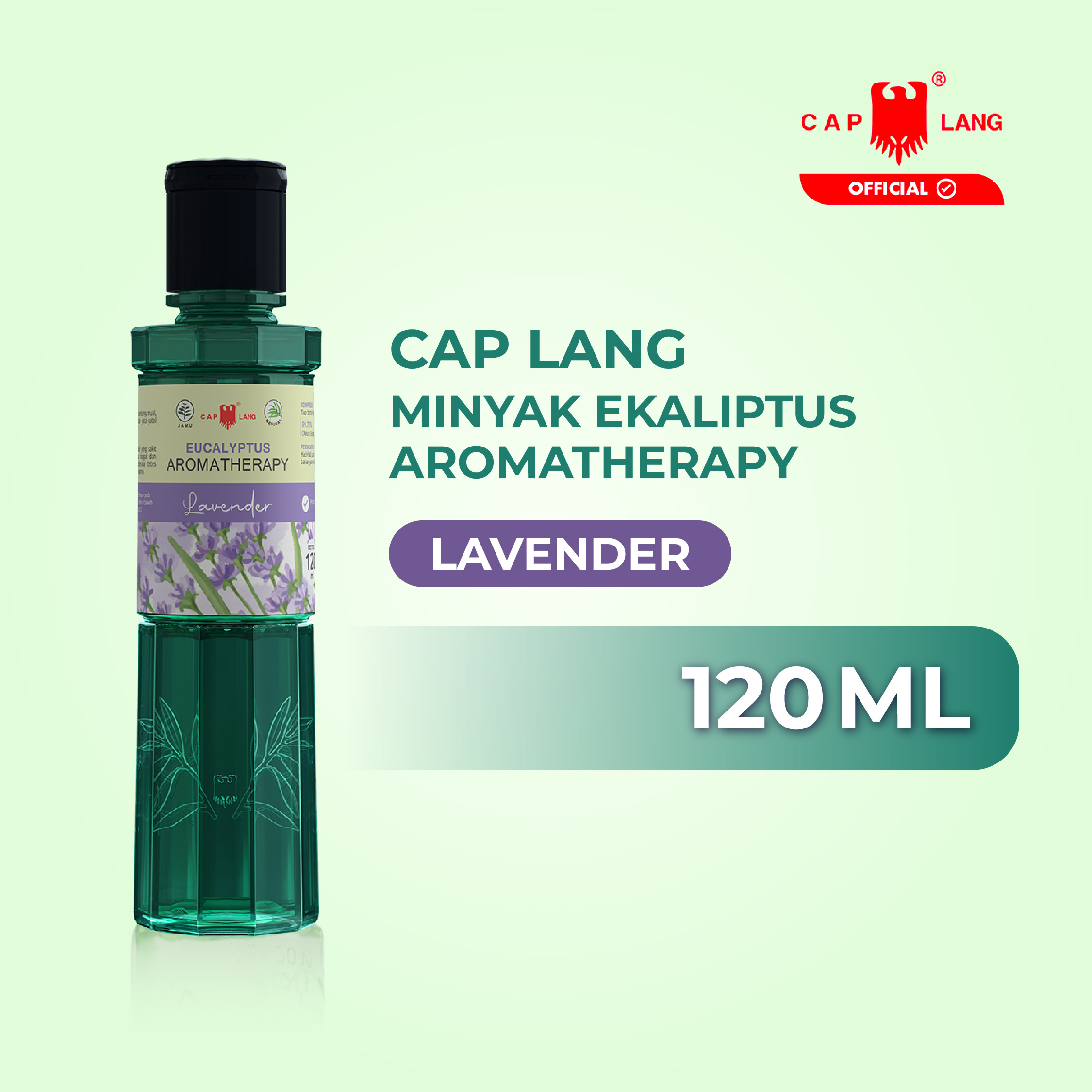 Minyak Ekaliptus Aromatherapy Lavender Cap lang 120ml - Membantu Relaksasi Menyegarkan Pikiran dan Melegakan Nafas