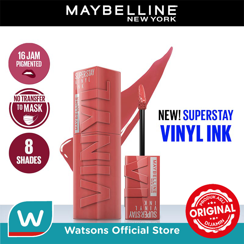 Maybelline Superstay Vinyl Ink Tint 65 Saucy - LipTint Transferproof & Tahan Lama 16 Jam