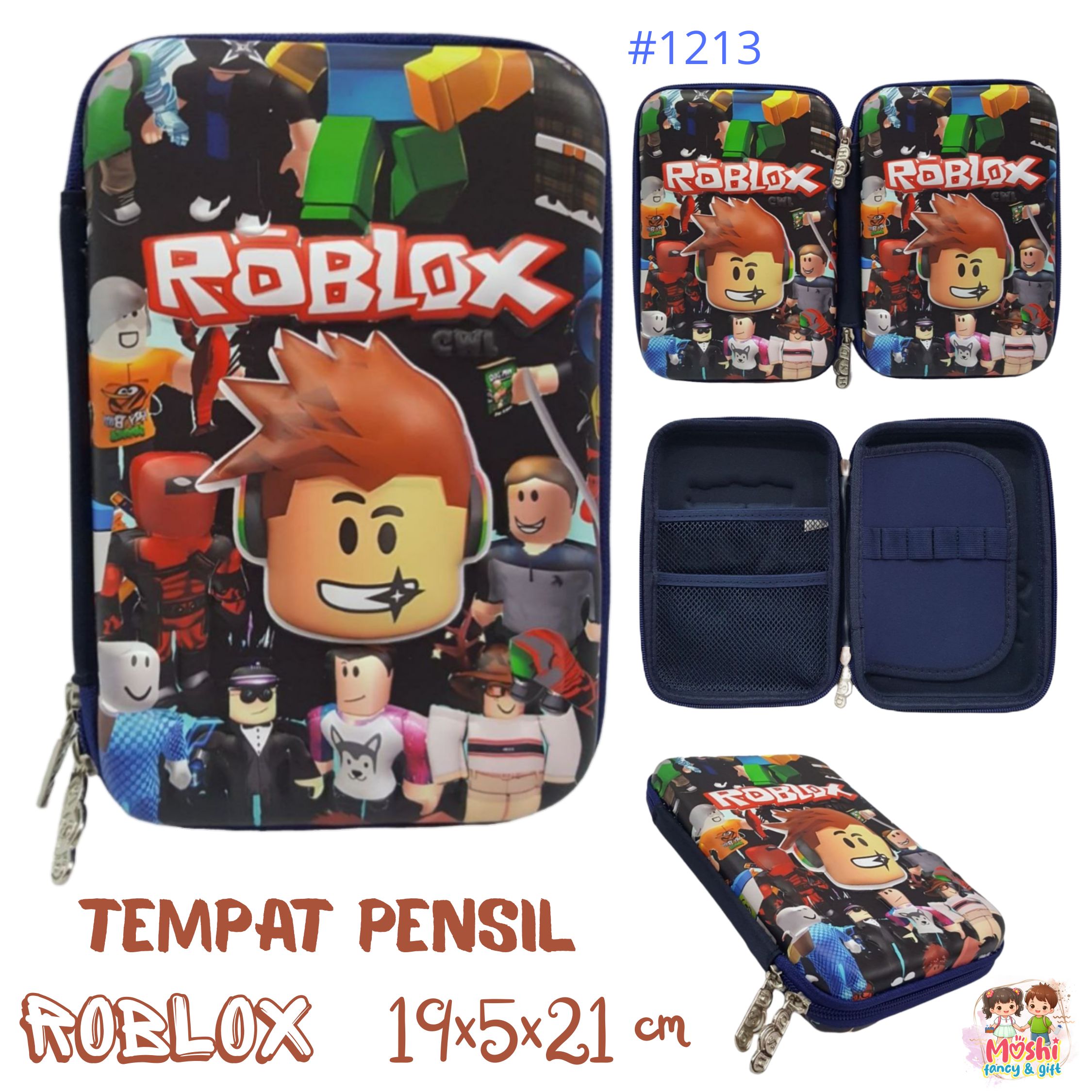 Tempat Pensil Motif Roblox Kepala / Alat Tulis Roblox / Stationary Roblox / Kotak Pensil Anak Laki-Laki / Pencil Case Boy