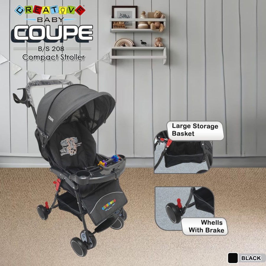 stroller bayi murah pliko creative 208 coupe motif USA and ENGLAND dan motif baru
