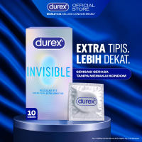 Durex Invisible Kondom Super Tipis Kondom Aman Pria 10s - Condom with Lubricant