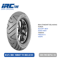 Ban IRC MB67 110/90 100/90 Ring 12 Tubeless Untuk Motor Belakang Scoopy New Genio New Freego S Vespa