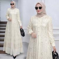 Vallina Outfit - Sabrina Dress Wanita Muslim Ceruty Babydoll Apk Brukat Premium