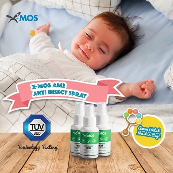 X-MOS AM2 Aura Protection Anti Serangga, Nyamuk / X-MOS Pembersih Serangga AMAN untuk Bayi 70ml