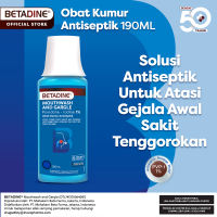 BETADINE MOUTHWASH & GARGLE Obat Kumur Antiseptik 190ml - Bantu Mengatasi Bau Mulut Sariawan Sakit Tenggorokan Gusi Bengkak Menjaga Nafas Segar