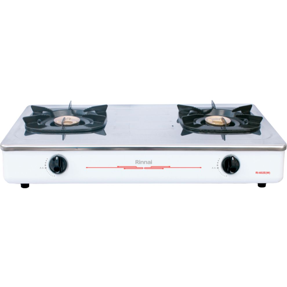 Rinnai Kompor Gas 2 Tungku Stainless Steel - RI602EW - FREE ONGKIR Jabodetabek