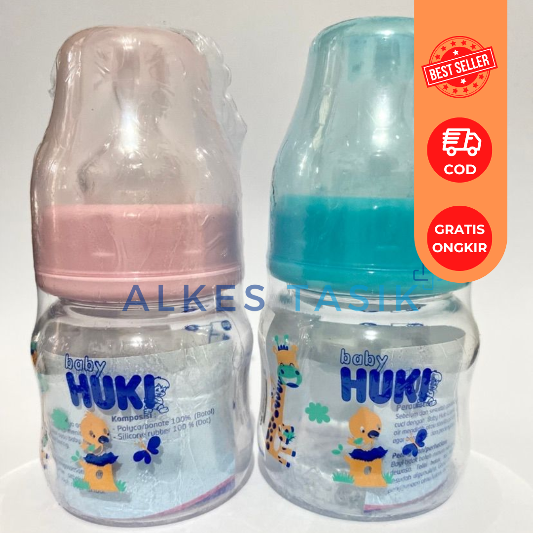 Botol Susu Huki Orthodontic 60ML PC CL0216 / Botol Susu Dot Gepeng