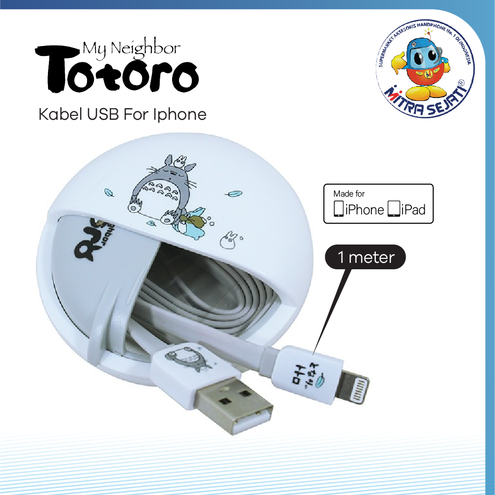 Kabel USB Totoro Flat P27 1M APP IP5G-1KUAIP5GFT1M
