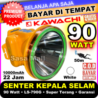 [COD] Senter Kepala Selam Kawachi 90w 90 Watt Hi Tech LED Super Terang LS-790G Waterproof Lithium Cas Recas Rechargeable Isi Ulang Tahan Lama 22 Jam 10000 mAh Outdoor Headlight Diving Flash Light Selam Nyelam Berburu Laz COD Bisa Bayar di Tempat Sasa Mall