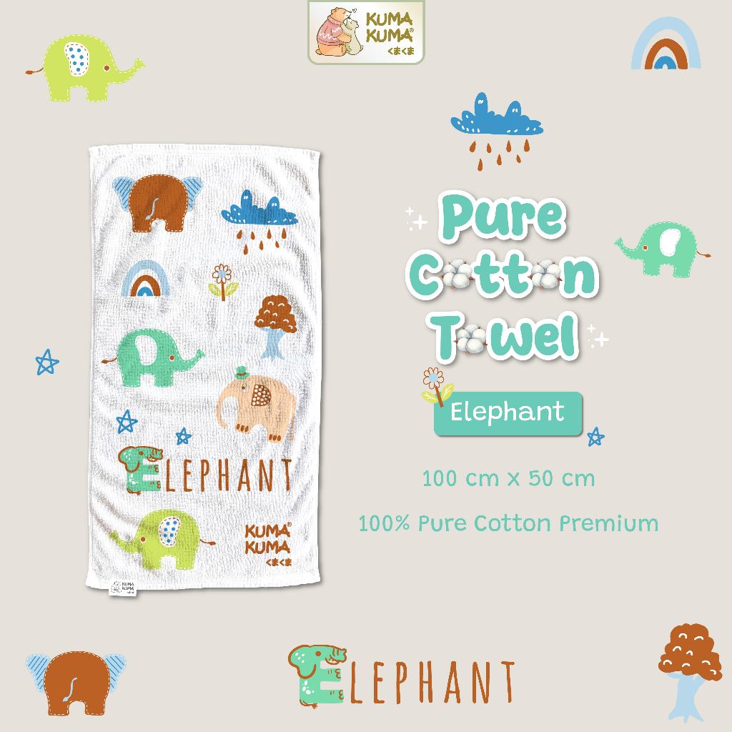 Kuma Kuma Handuk Bayi Pure Cotton / Pineapple / Bamboo / Microfiber Towel Handuk Bayi Handuk anak 60cm x 120cm / 100cm x 50cm