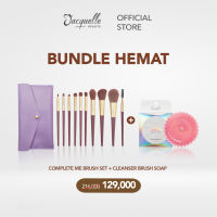 Jacquelle Bundle Hemat Complete Me Brush Set and Cleanser Brush Soap With Serrated Shape