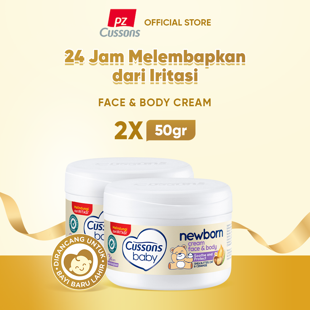 [Paket isi 2] Cussons Baby Newborn Face & Body Cream 50gr