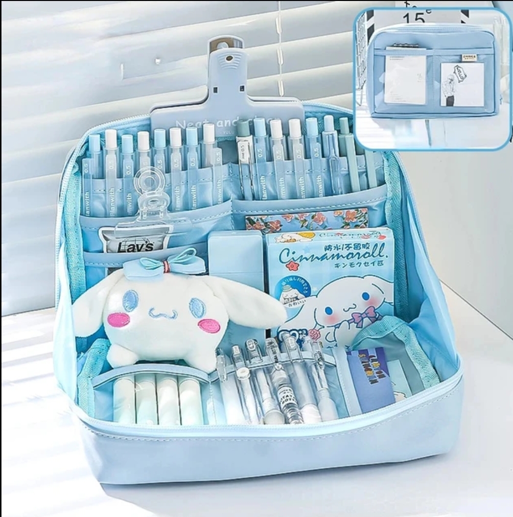 TEMPAT PENSIL KOREA MULTI SEKAT UKURAN JUMBO