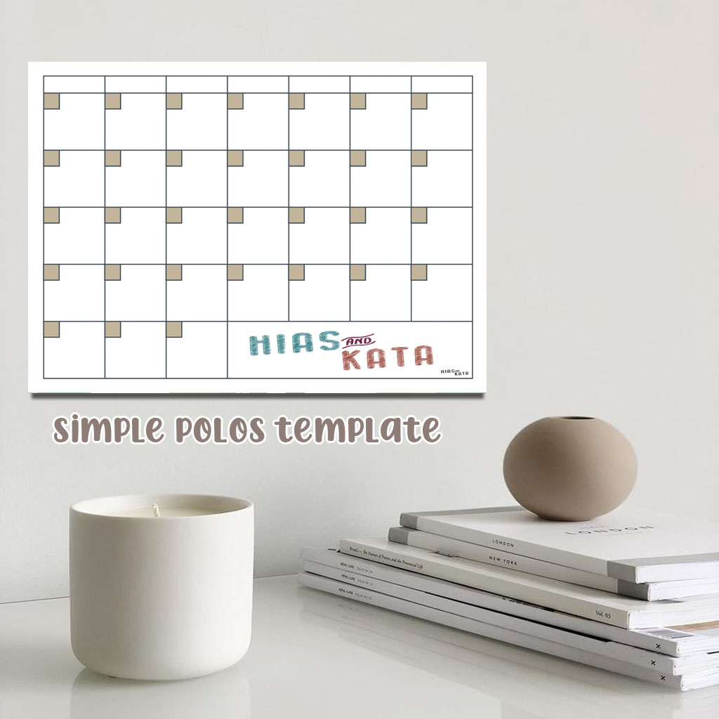 monthly calender monthly planner monthly schedule board agenda bulanan kalender BISA COD ( free 1 pcs spidol wipe & clean)